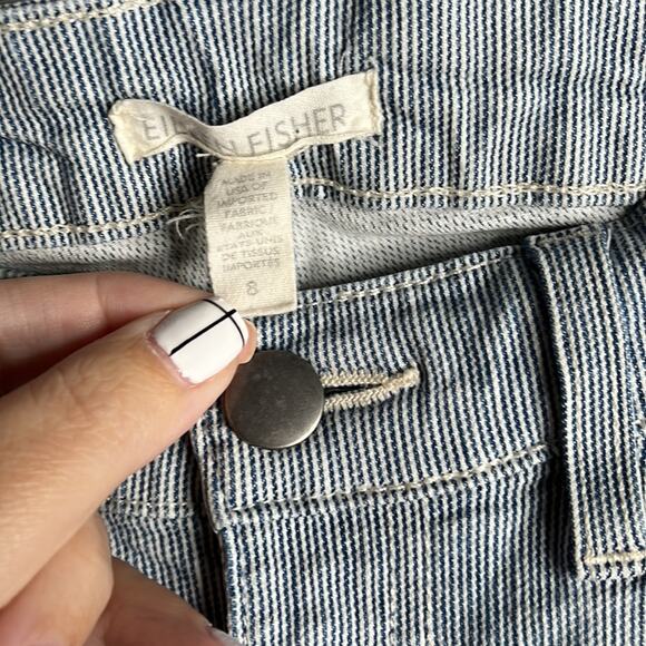 Eileen Fisher Striped Slim Boyfriend Fit Tapered Leg Size 8 - Picture 6 of 9
